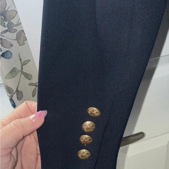 Lauren by Ralph Lauren Women’s Midnight Blue Jacket with Gold Accents size 6 - Picture 6 of 7